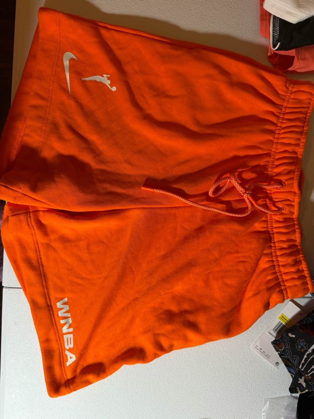 Nike Orange WNBA Fleece Athletic Shorts - Picture 3 of 5
